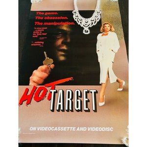 Movie Theater Cinema Poster Lobby Card vtg 1985 Hot Target New Zealand videodisc